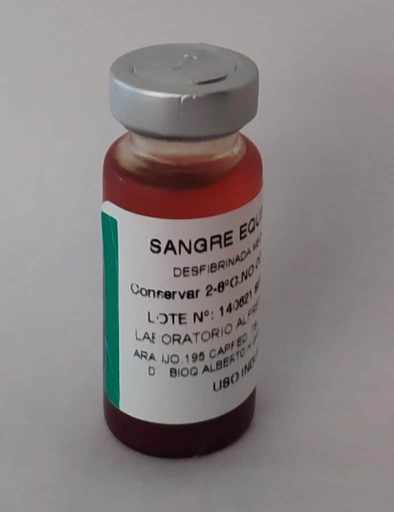 Sangre Equina estéril para suplementar medios de cultivos